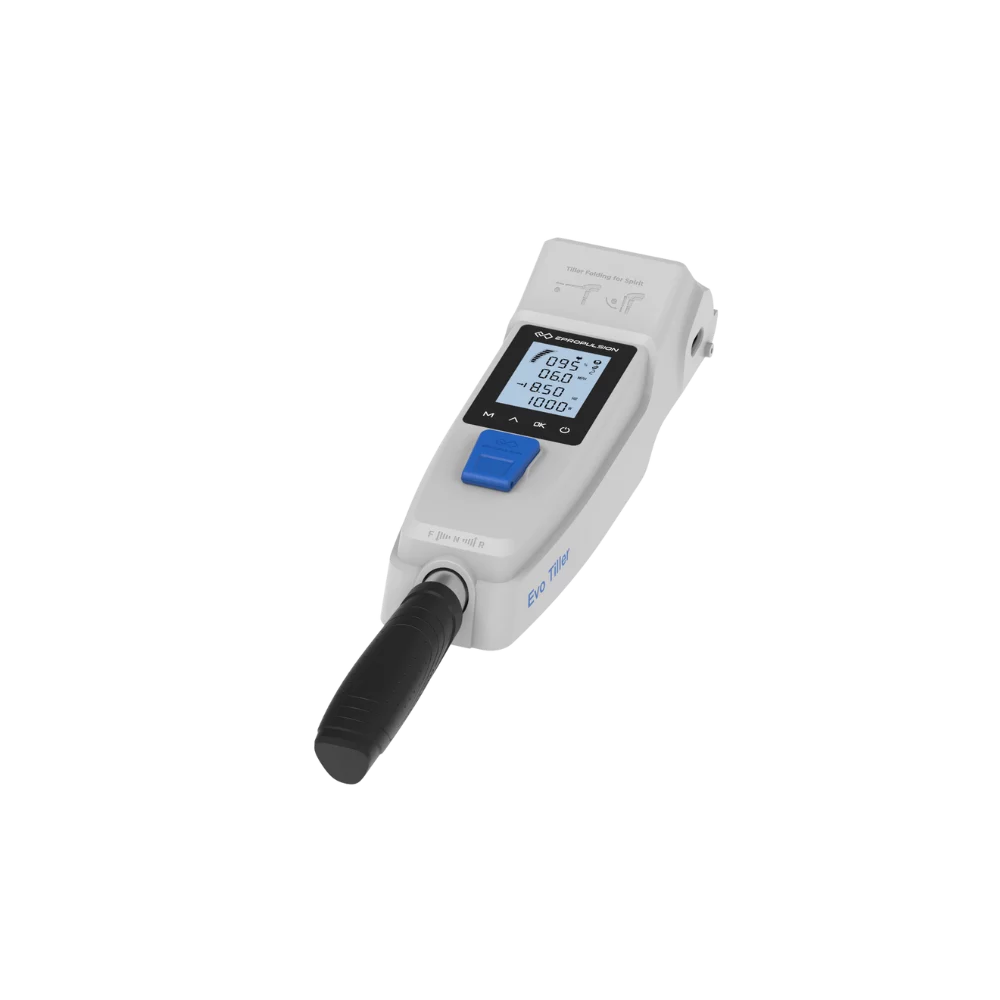 ePropulsion EVO Pinne mit beleuchtetem Display für Motor-, Batterie- und Fahrdaten