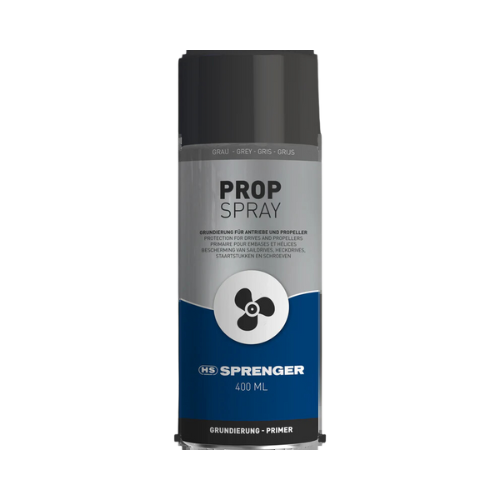 Sprühdose des Sprenger Prop Spray Grundierung für Antriebe, Propeller, Trimmklappen, Saildrives und Außenborder, 400 ml.