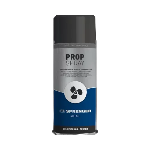 Sprühdose des Sprenger Prop Spray Grundierung für Antriebe, Propeller, Trimmklappen, Saildrives und Außenborder, 400 ml.