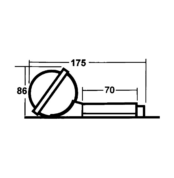 Abmessungen des Silva Handpeilkompass / Kompass 70UN für Motorboote und Segelboote. Inklusive Halterung