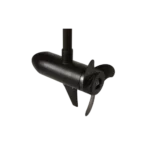 Detailansicht des 3-Blatt-Propellers des Haswing Osapian 55 Elektro-Außenborders.