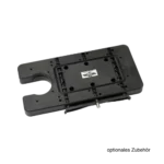 chnellwechselplatte des HASWING Cayman-B 80 GPS Bugmotors für einfache Installation und flexiblen Einsatz auf verschiedenen Booten.